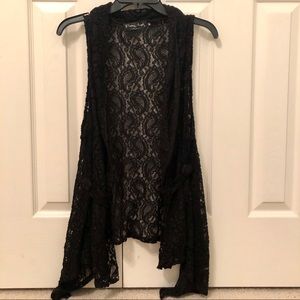 Lace vest - black - SZ M